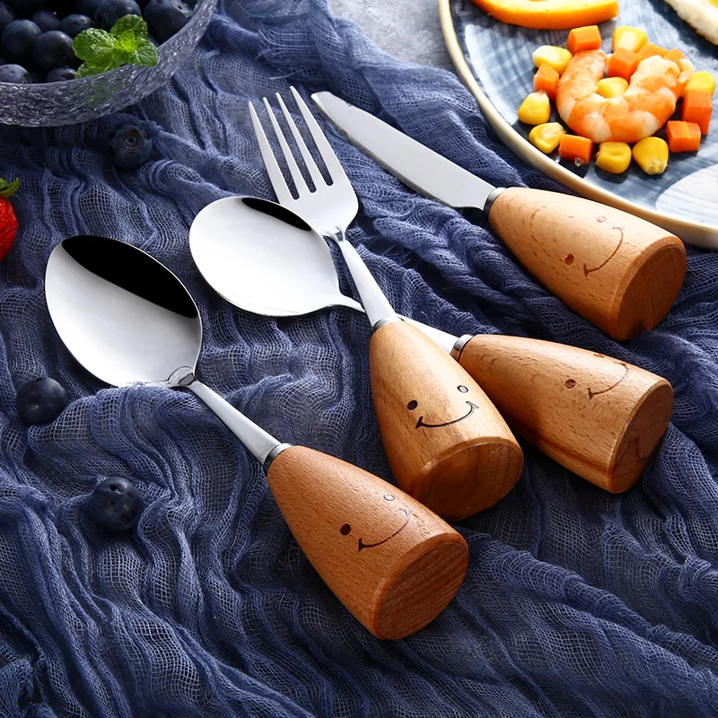 

Creativity Cute Modern Tableware Design Art Nordic Cutlery Set Knife And Fork Stainless Steel Geschirr Kitchen Supplies BK50DC
