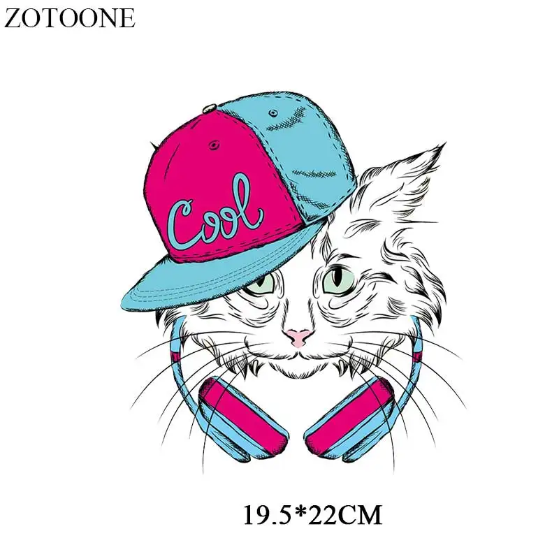 Прозрачный ZOTOONE, милые животные, железные передачи, одежда, волк, панда, собака, патч, наклейка, сделай сам, дети, термо, передача тепла, футболка с принтом G - Цвет: Прозрачный
