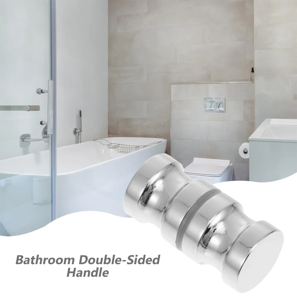 

1pc Practical Bathroomd Handle Knob Shower Door Knob for Bathroom (Silver)