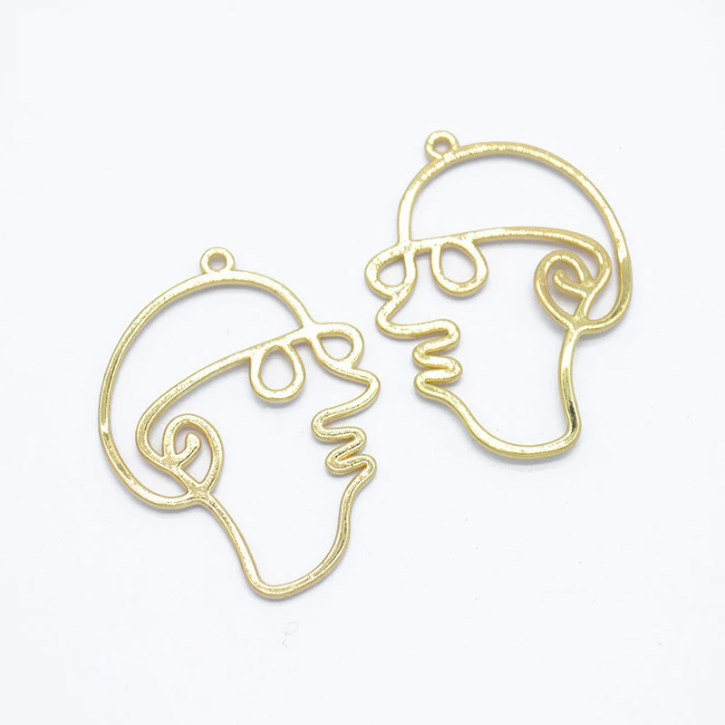 Трендовые Абстрактные Художественные висячие серьги-подвески золотистого цвета