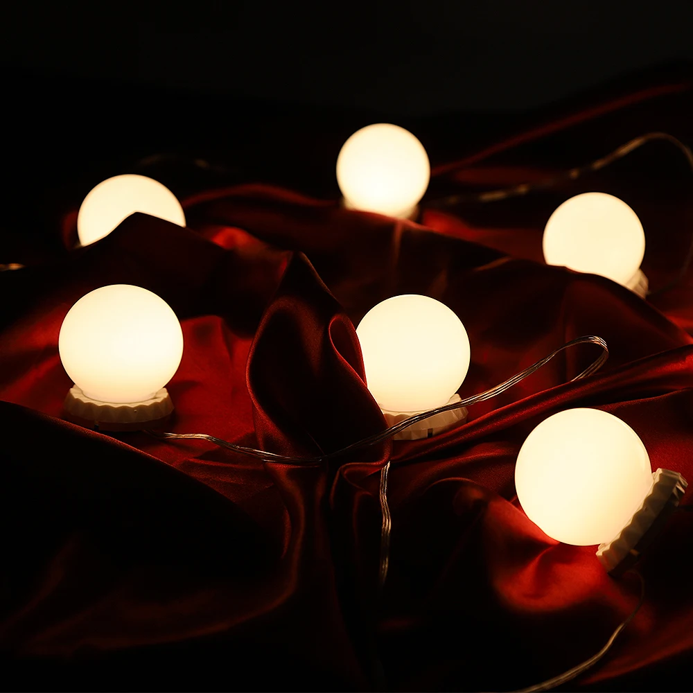 Светодиодная Led-подсветка маленького зеркала лампы Комплект 30 видов Яркость Голливуд Стиль туалетный столик Косметика затемнения настенный светильник 10 лампы