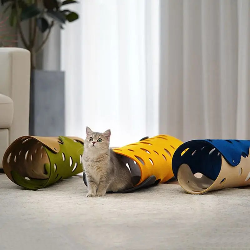 

Кошка играть туннель царапины скрытие игрушки котенок складной туннельный коврик с несколькими отслеживающими отверстиями Спящая туннель...