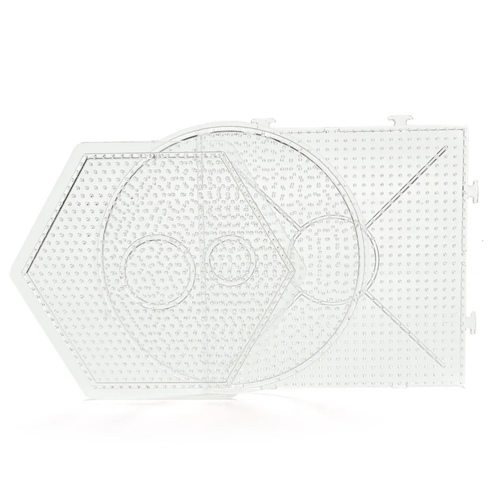

DIY Round/Square/Hexagon Shape Kids Craft Fuse Beads Toy Beads Template Pegboards Puzzle For Hama Perler Beads