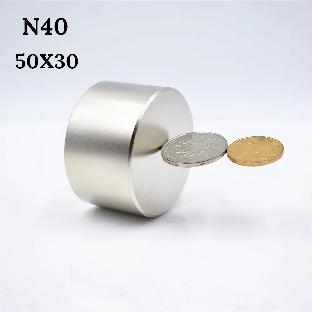 N40 50x30 N52 неодимовый магнит 50x30 мм супер сильные магниты 40x20 мм Круглый Мощный постоянный магнитный редкоземельный NdFeb горячий Галлий металл - Цвет: N40 50x30