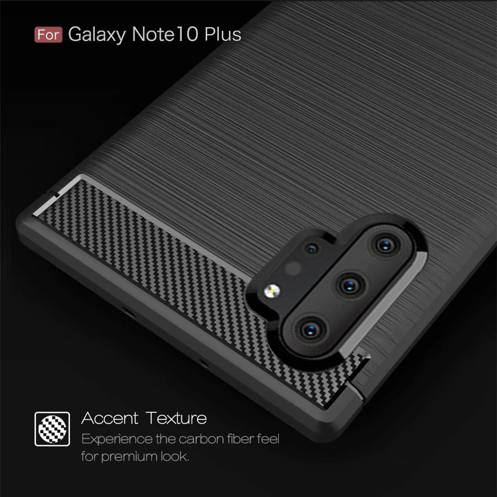 Силиконовый чехол для Samsung Galaxy Note 10 Plus мягкий чехол-бампер из ТПУ телефона