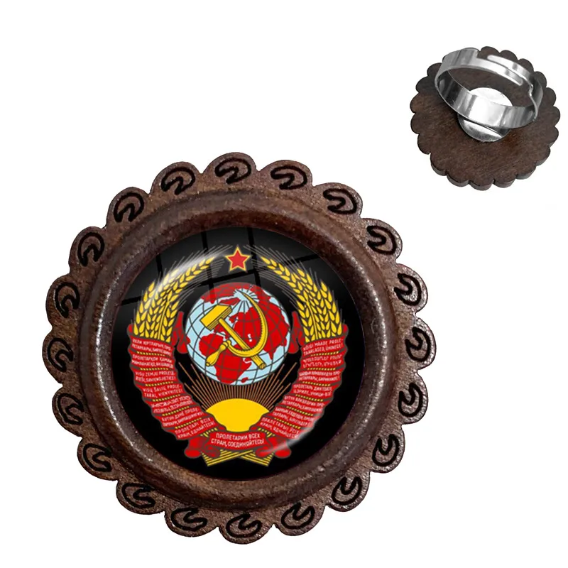 Горячий подарок Рамадан 20 мм стеклянный кабошон регулируемые деревянные кольца