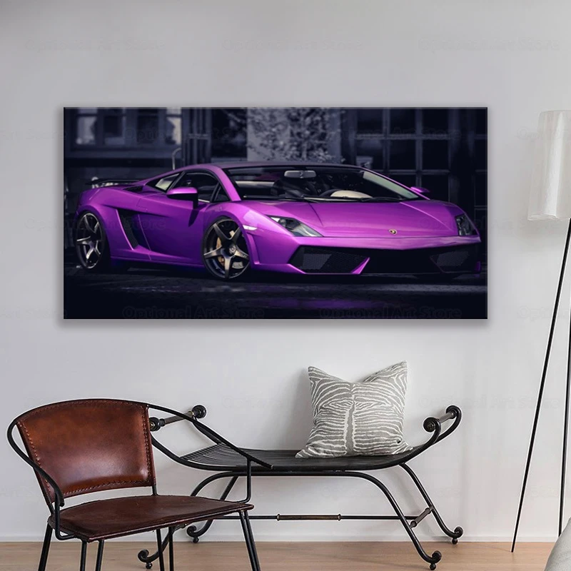 Суперкрутая Картина на холсте автомобиля потрясающий постер для спортивного