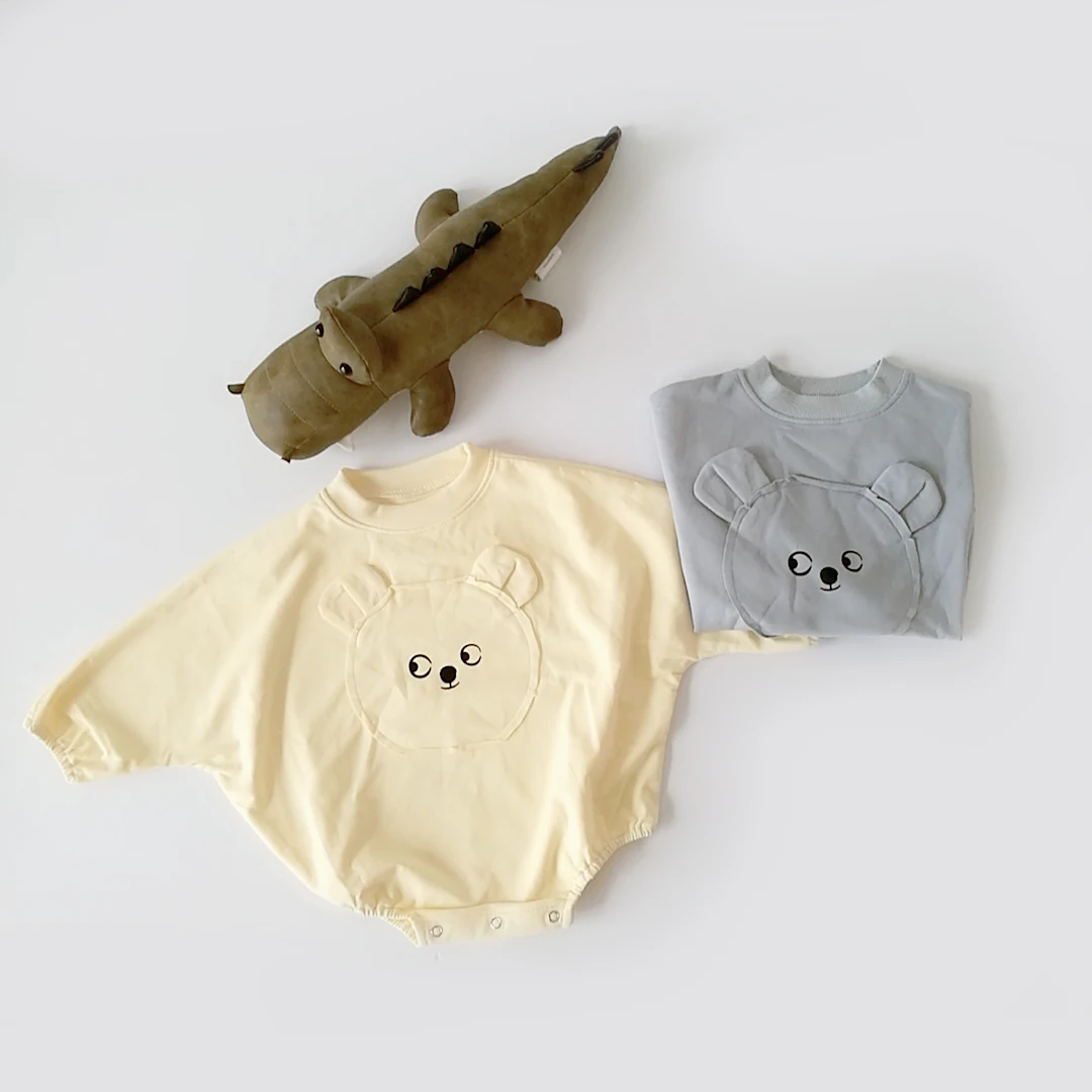 Детские комбинезоны корейский мультяшный пуговичный пакет гусеничного медведя