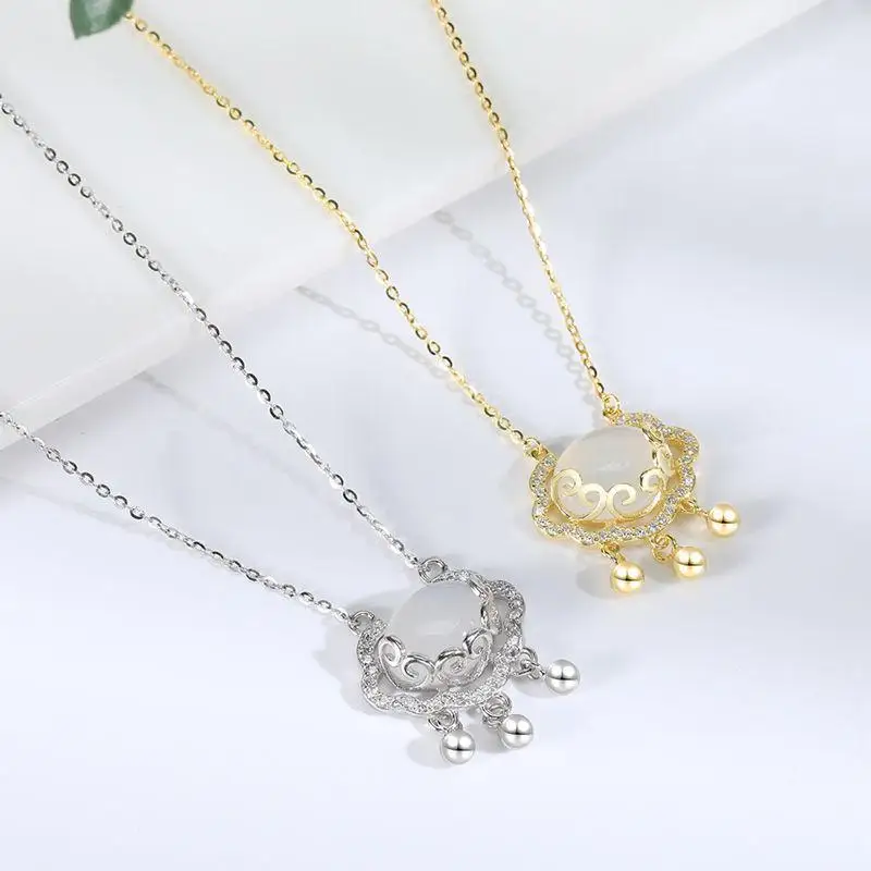 

Ожерелье с подвеской в виде колокольчика, из нержавеющей стали