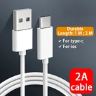 Кабель USB Type-C, 1 м, 2 м, ультрадлинный, для iphone 11, X, XR, XS MAX, 5, 6, 7, 8 Plus, Huawei P40, P30, Samsung S20, S10, S9