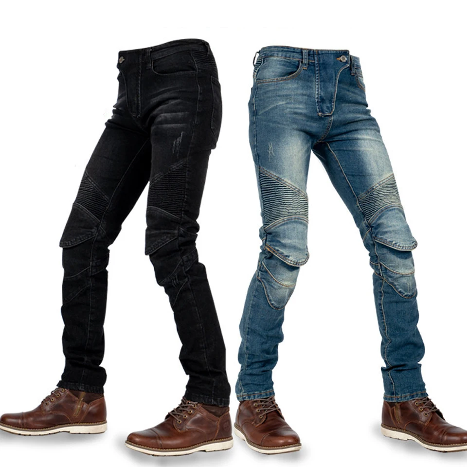 Облегающие мужские мотоциклетные джинсы корейской версии для женщин эластичные