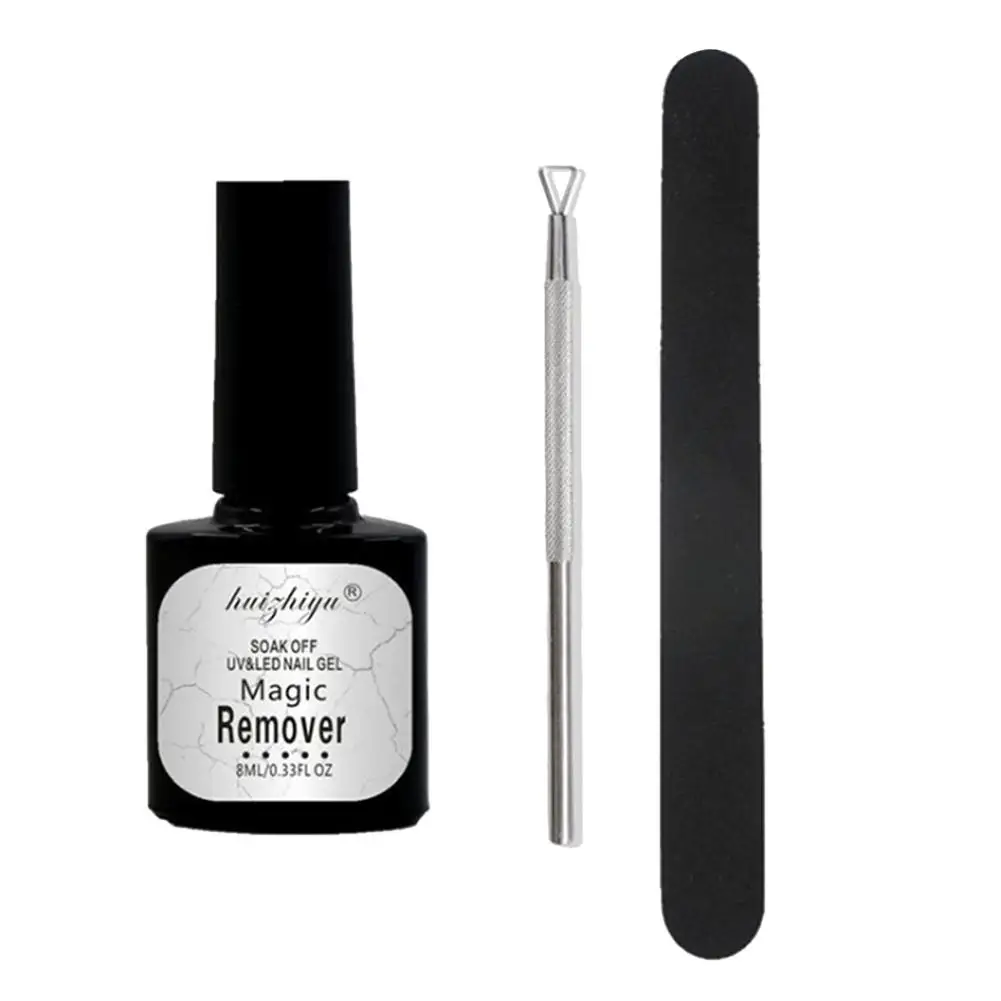 

Professional Nail Gel Magic Remover Soak Off Base Matte Top Coat Gel Polish Nail Art Primer Nail Files Cuticle Pusher