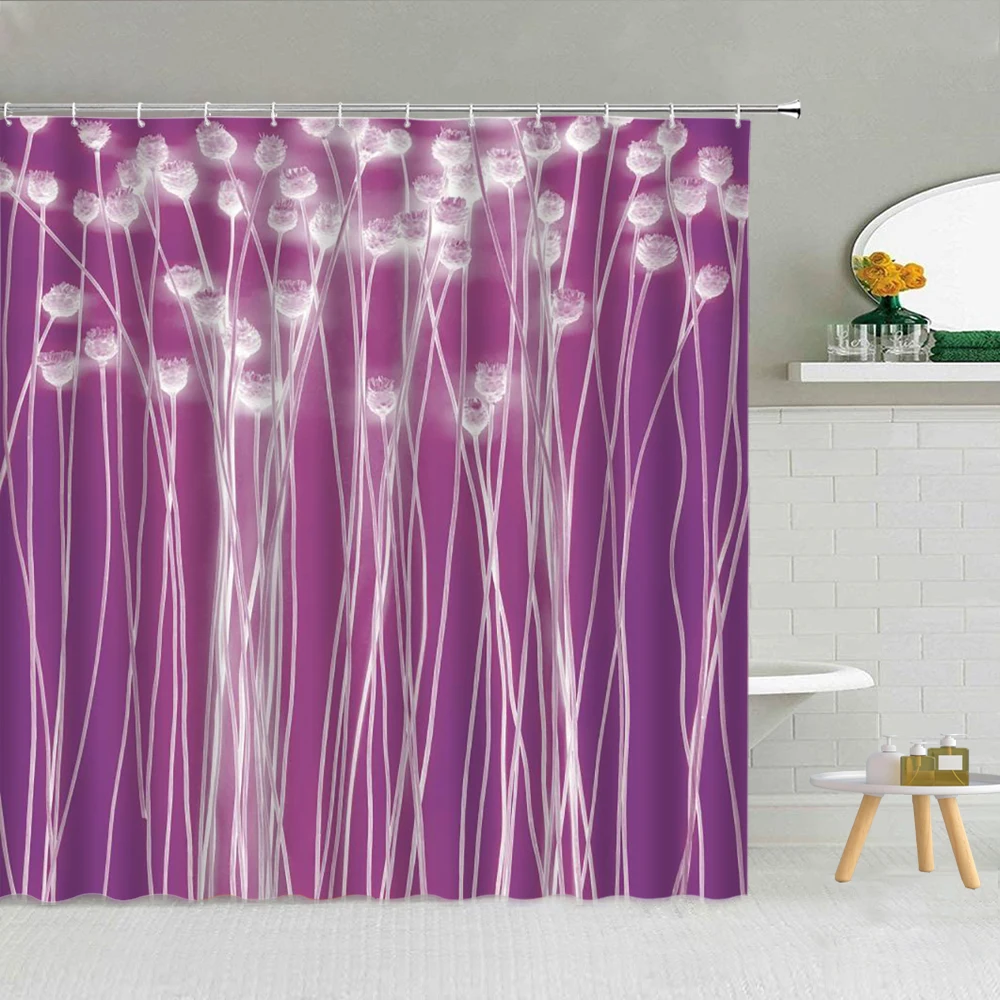 Фиолетового цвета с цветочным рисунком) для занавеска душа геометрическим