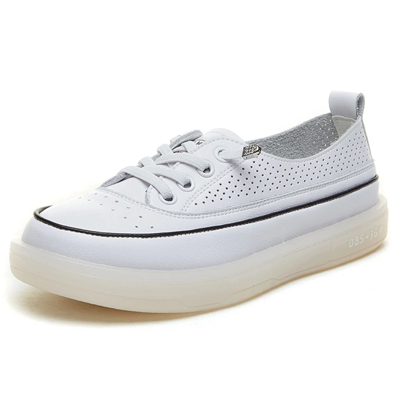 

Лоферы женские из натуральной кожи, на шнуровке, повседневная мягкая подошва, плоская подошва, белые, большие размеры, q457, весна