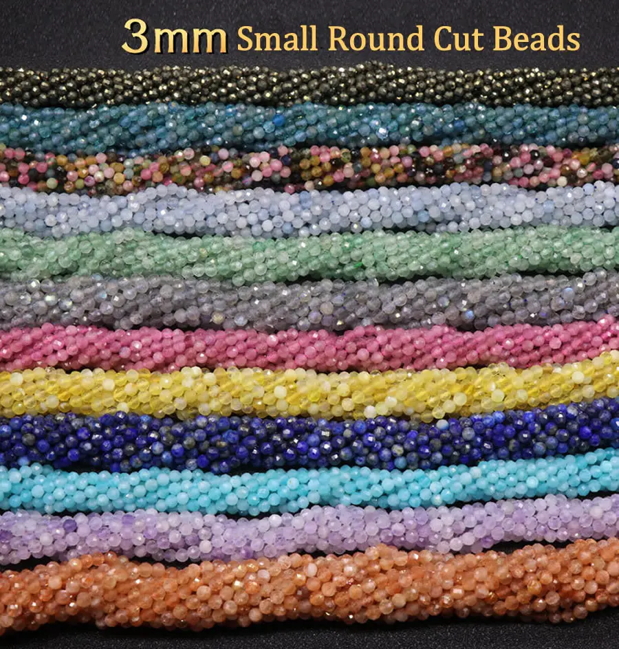 2 нити/упаковка натуральный камень Лабрадорит Гранат Аквамарин Рубин огранки 3 мм