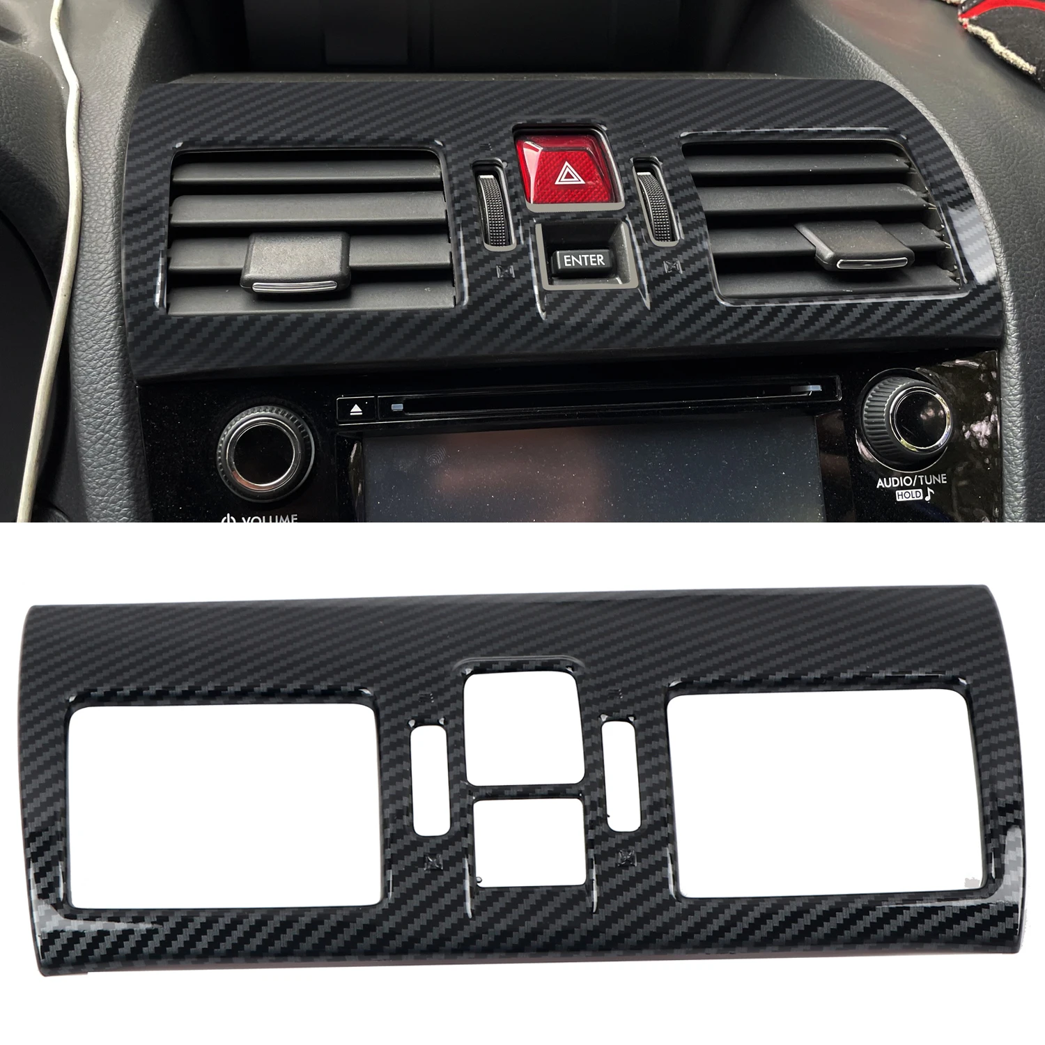 

Car Styling 1PCS ABS Carbon Fiber Interior Middle Console Air Vent Outlet Cover Trim for Subaru WRX STI 2015-2019 Accessories