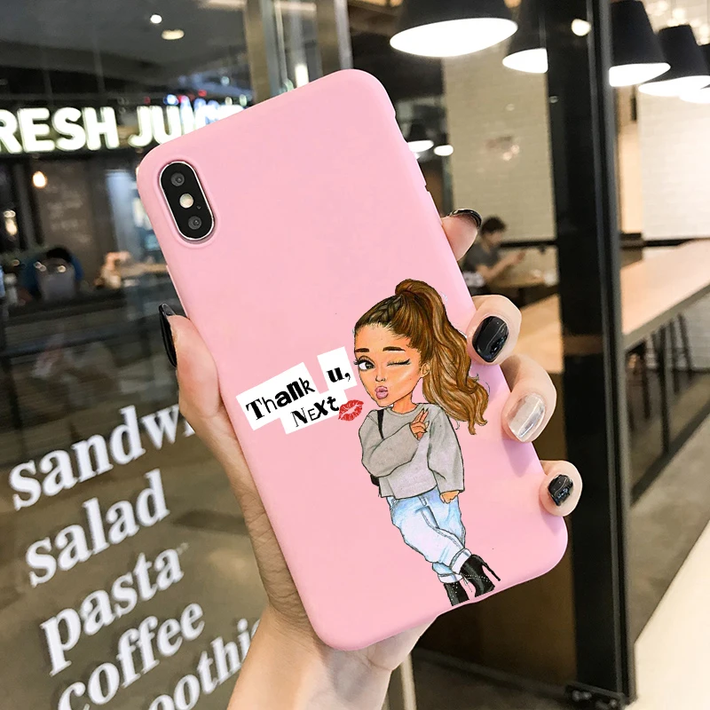 Thank U, Next Ariana Grande мягкий чехол для телефона из ТПУ ярких цветов для iPhone 11 PRO MAX X XR XS Max 8 7 6s Plus - Цвет: TPU