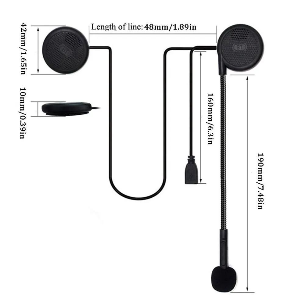 

Wireless Ultra-Thin Motorcycle Helmet Earphone Headset Speaker Headset Helmet