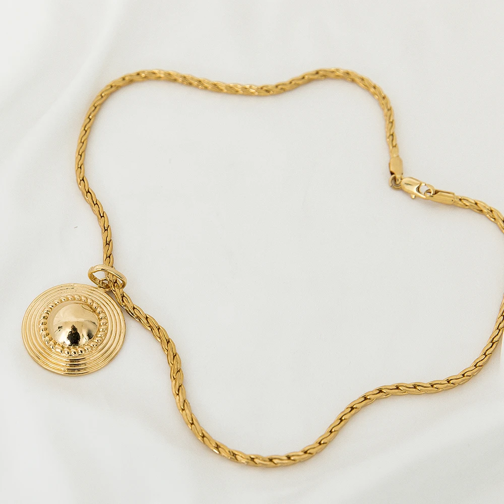 

Circle Shaped Exquisite Luxurious Style Women Earring And Necklace Set For Wedding Party Date Attendance Customize Accept