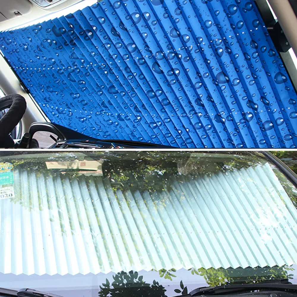 

Car Retractable Windshield Anti-UV Car Window Shade Car Front Sun Block Auto Rear Window Foldable Curtain Sunshade