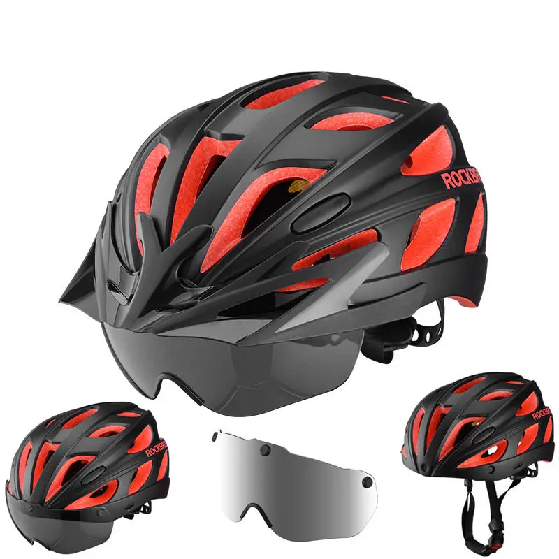 

Bike Magnetic Helmet Sunglasses Bicycle Helmet Cycling Polarized Lense Visor Light Helmets