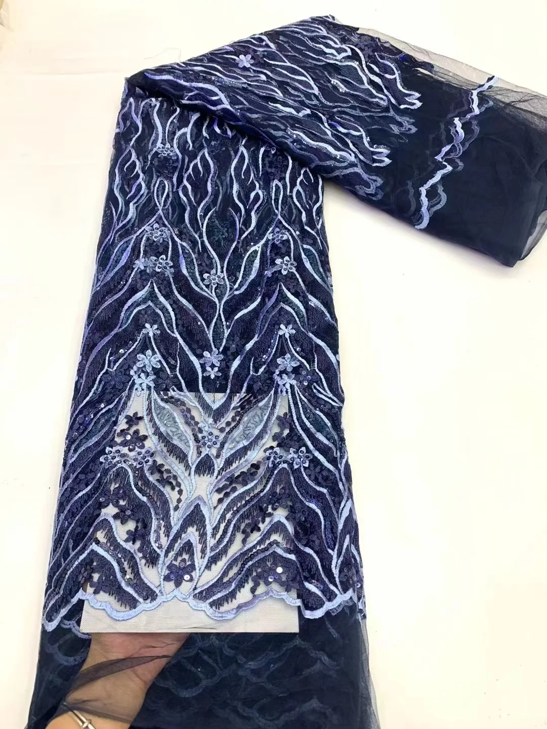 Свежая и Элегантная вышивка с блестками африканская кружевная ткань удобная