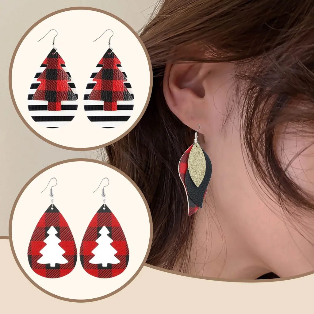 Элегантные висячие серьги с кожаным крючком для женщин корейский дизайн