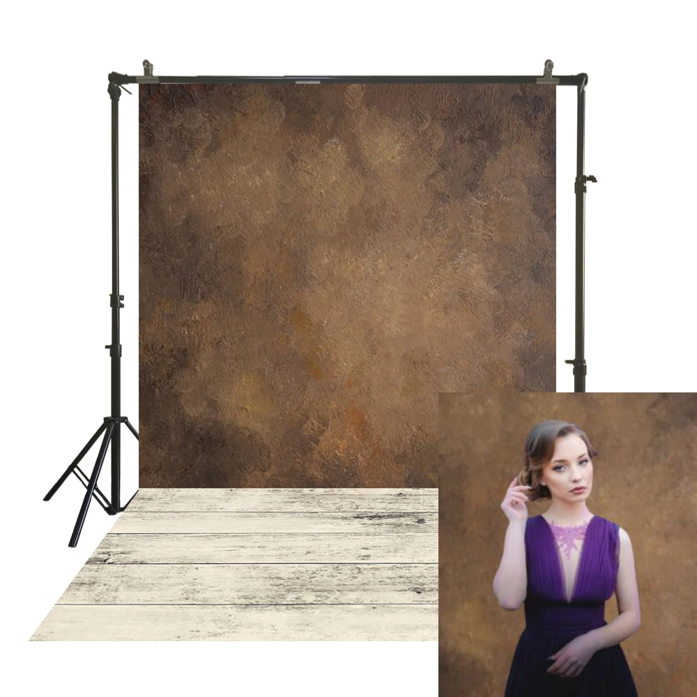 

Traditional Studio Backdrop Grunge Rustic Photography Polyester Cloth Wood Floor Back Drops Baby Model Portrait Booth Background
