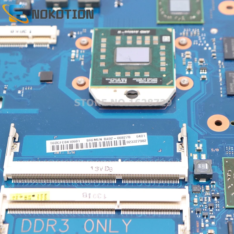 Verkauf NOKOTION BA92-06827A BA92-06827B BA41-01360A Für Samsung NP-R525 R525 Laptop Motherboard DDR3 ATI GPU Kostenloser CPU