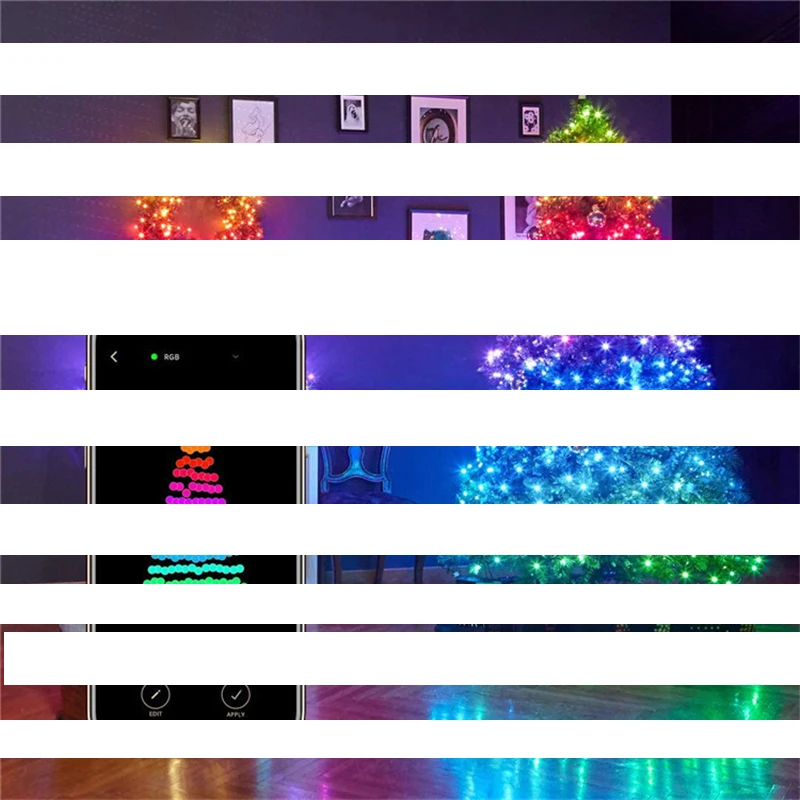 2 м 5 10 Смарт медный провод светодиодные светящиеся гирлянды светильник Bluetooth App