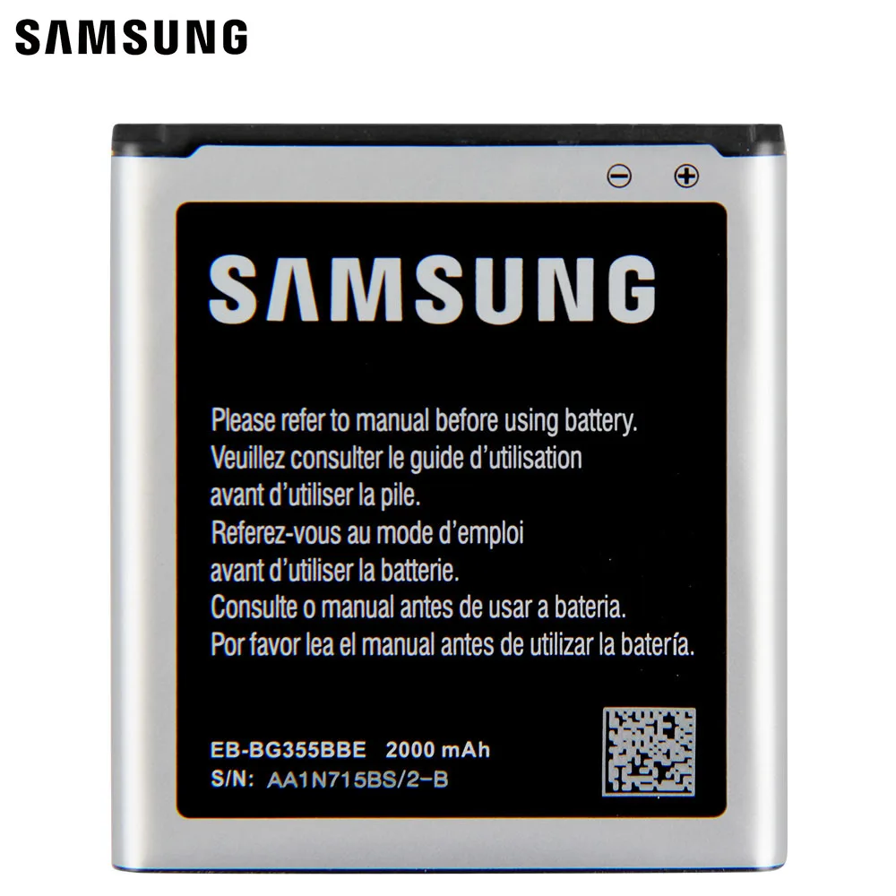 Оригинальная сменная батарея для Samsung GALAXY Core 2 SM-G3556D G355 G3559 G3589W G3586v G3556D G3558 EB-BG355BBE |