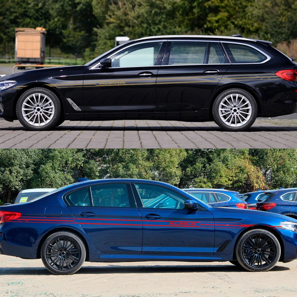 Автомобильные длинные боковые полосы наклейка для BMW E36 E39 E46 E90 E91 E92 E93 E21 E28 E30 E34 E60 E61