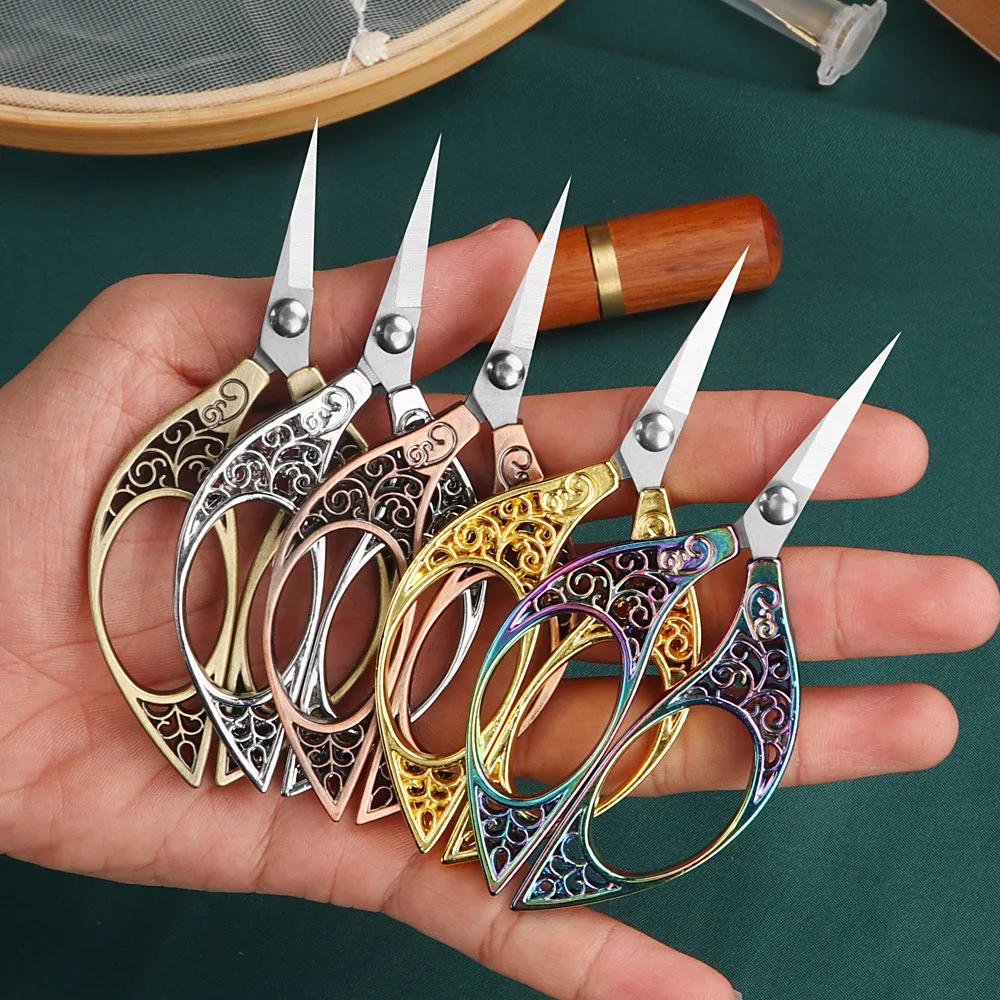 

Vintage Sewing Scissor Fabric Embroidery Tailor Trimming Sewing Antique Styling Thread Scissor Yarn Shears Paper DIY Cutting