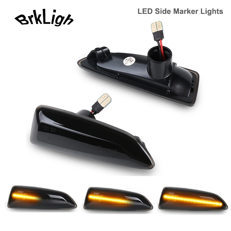 

2pcs Dynamic Amber LED Side Marker Wing Indicator Light Turn Signal Lamps For Opel Astra J K Zafira Crossland Grandland Insigniz