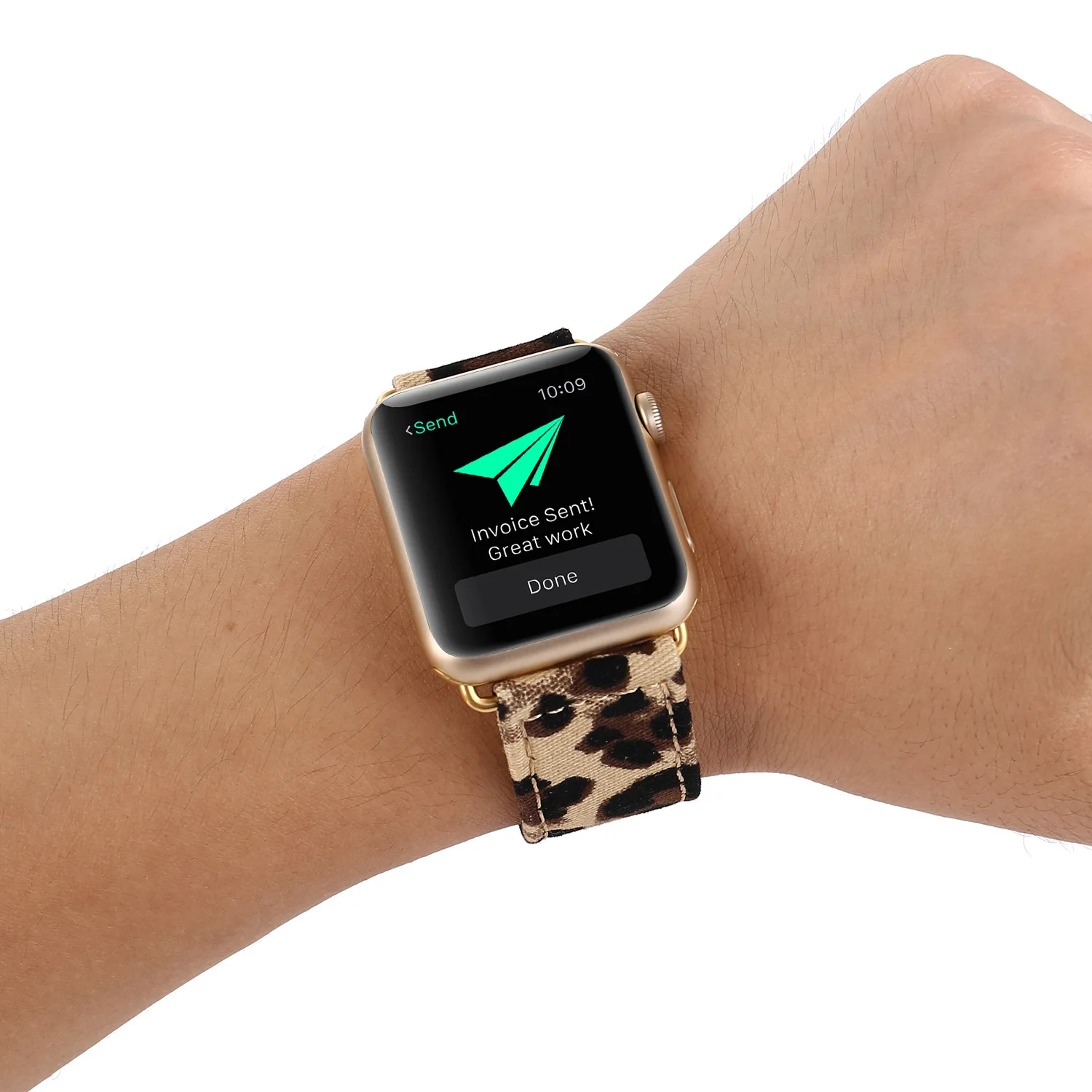 Ремешок для часов Apple Watch ремень Холщовый Леопардовый ремешок кожаный | Наручные