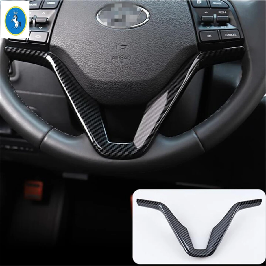 Yimaautotrims авто аксессуары рулевого колеса автомобиля "V" форма рамка накладка 1 шт. подходит для hyundai Tucson