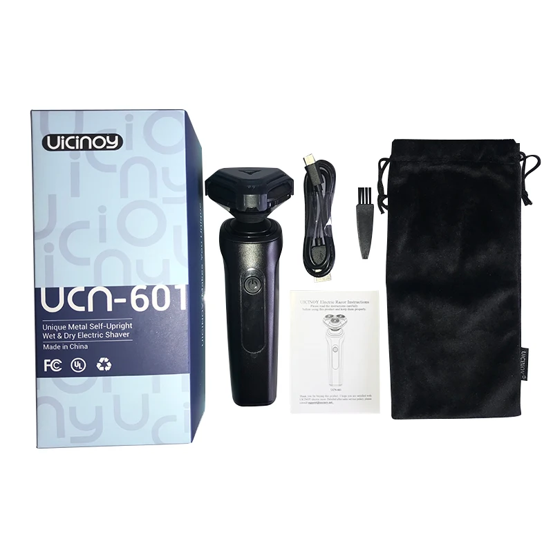 

UICINOY Triple Blade Electric Shaver Male Washable Rechargeable Shaving Beard Machine 3D Head Dry Wet Razor Shaving Machine New