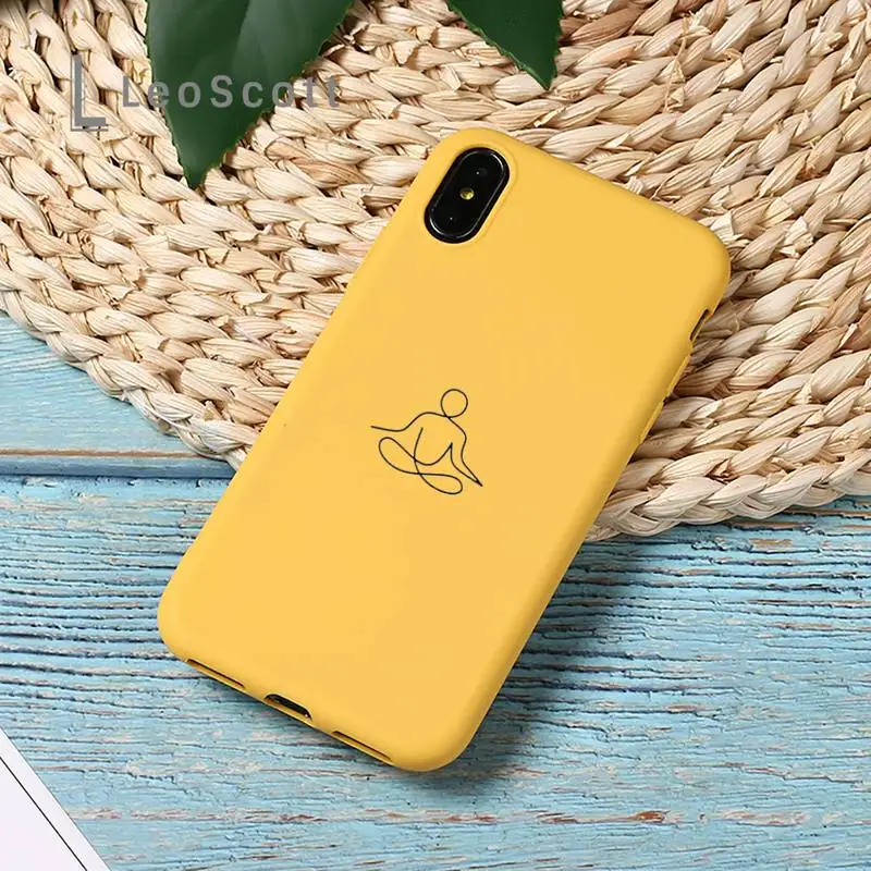 

Art Lins Flower Love Phone Case Yellow Candy Color for iPhone 11 12 mini pro XS MAX 8 7 6 6S Plus X SE 2020 XR
