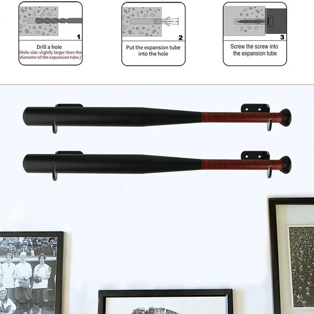 

1 Set Good Durable Anti-slip Softball Bat Holder Display Stand for Household Baseball Bat Rack Bat Storage Shelf