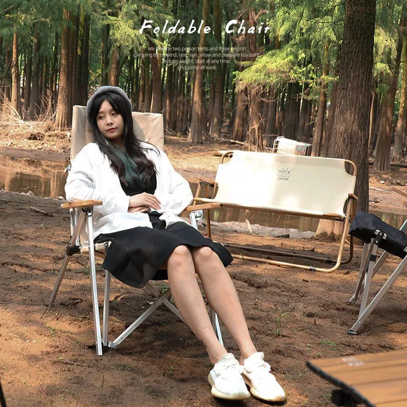 

CN Outdoor Folding Chair Three-Speed Adjustable Long Back Chair outdoor camping recliner picnic beach Relaxation chair