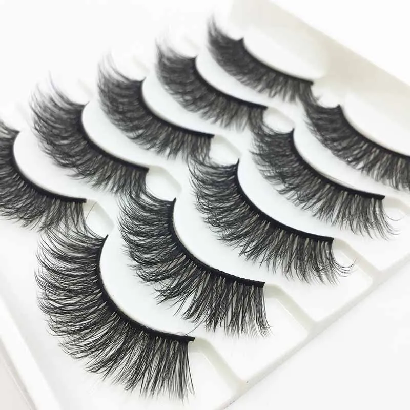 3d 5 пар натуральных накладных ресниц толстый макияж настоящие накладные ресницы