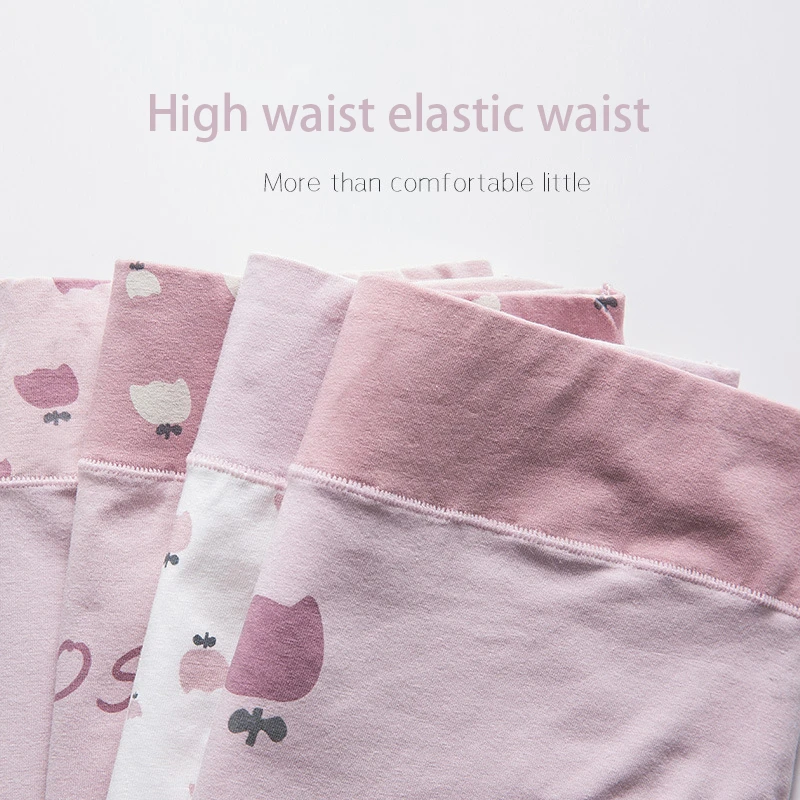 Модные трусики с принтом женские Хлопковые трусы высокой талией размера плюс