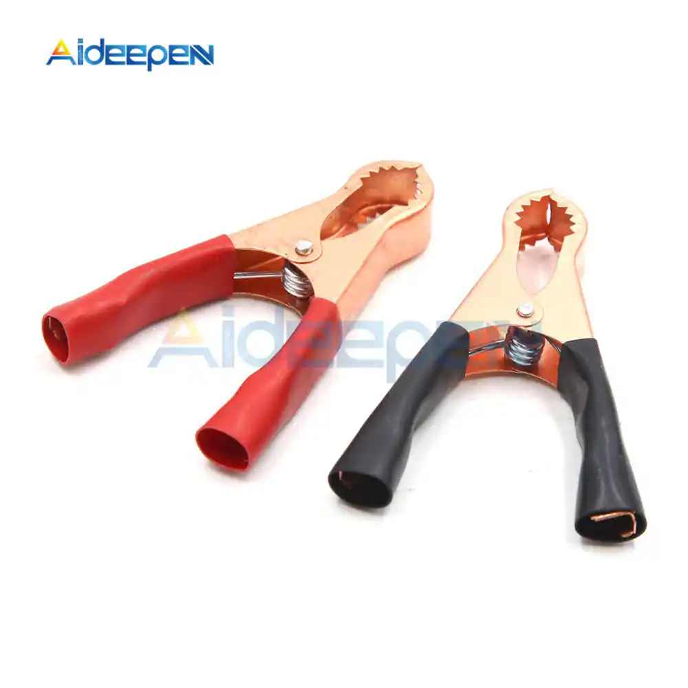 2 шт. зажимы КРОКОДИЛЬЧИКИ для автомобиля 50 А 80 мм|Щипковые зажимы| |