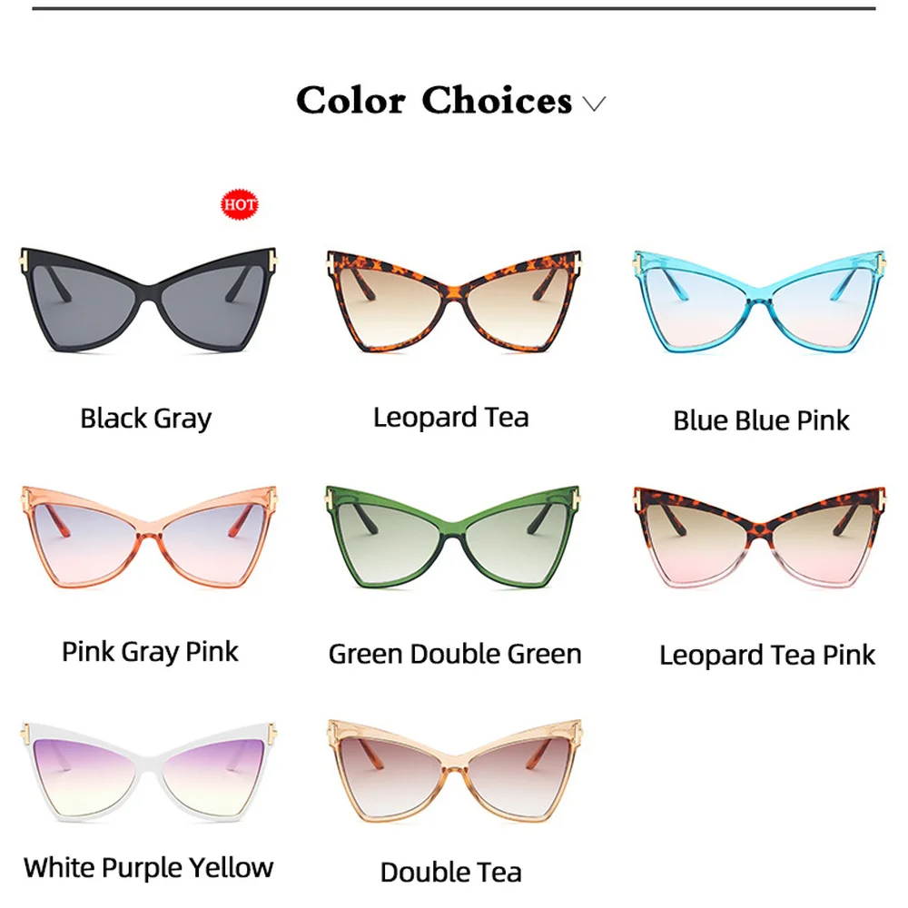 

Black triangle Cat Eye Sunglasses For Women Vintage Brand Designer Fashion Female Sun Glasses Tinted Color Gradient Shade UV400