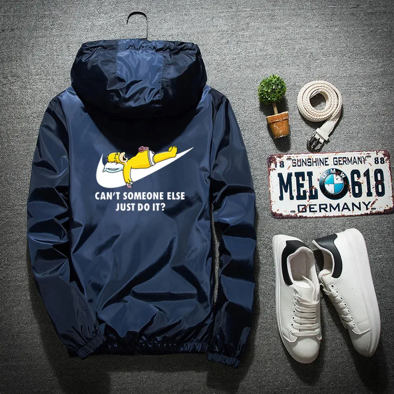 Новая куртка 2019 мужская повседневная с принтом свободная Красивая