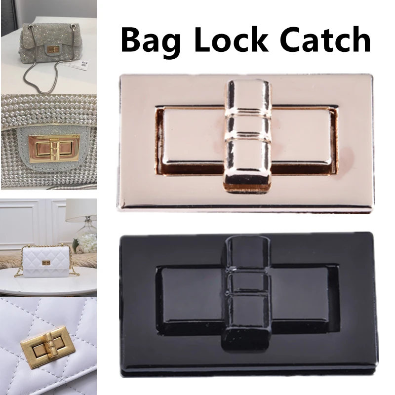 Handbag Lock Catch Snap Clasps Turn Twist Lock Shoulder Bag Metal Buckle Bag Accessories Closure Locks for Purse Totes images - 6
