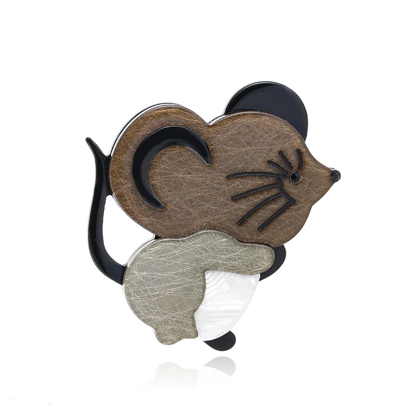 Blucome Акриловые Броши с мышкой из мультфильма специальный материал булавка для