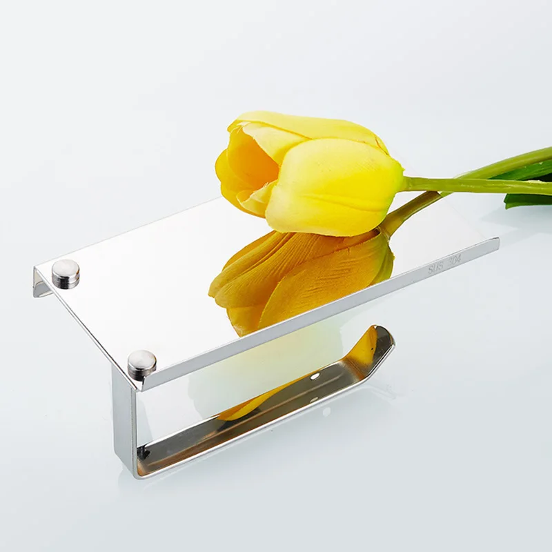 rovogo stainless steel toilet paper holder with phone self bathroom accessories tissue roll dispenser storage free global shipping