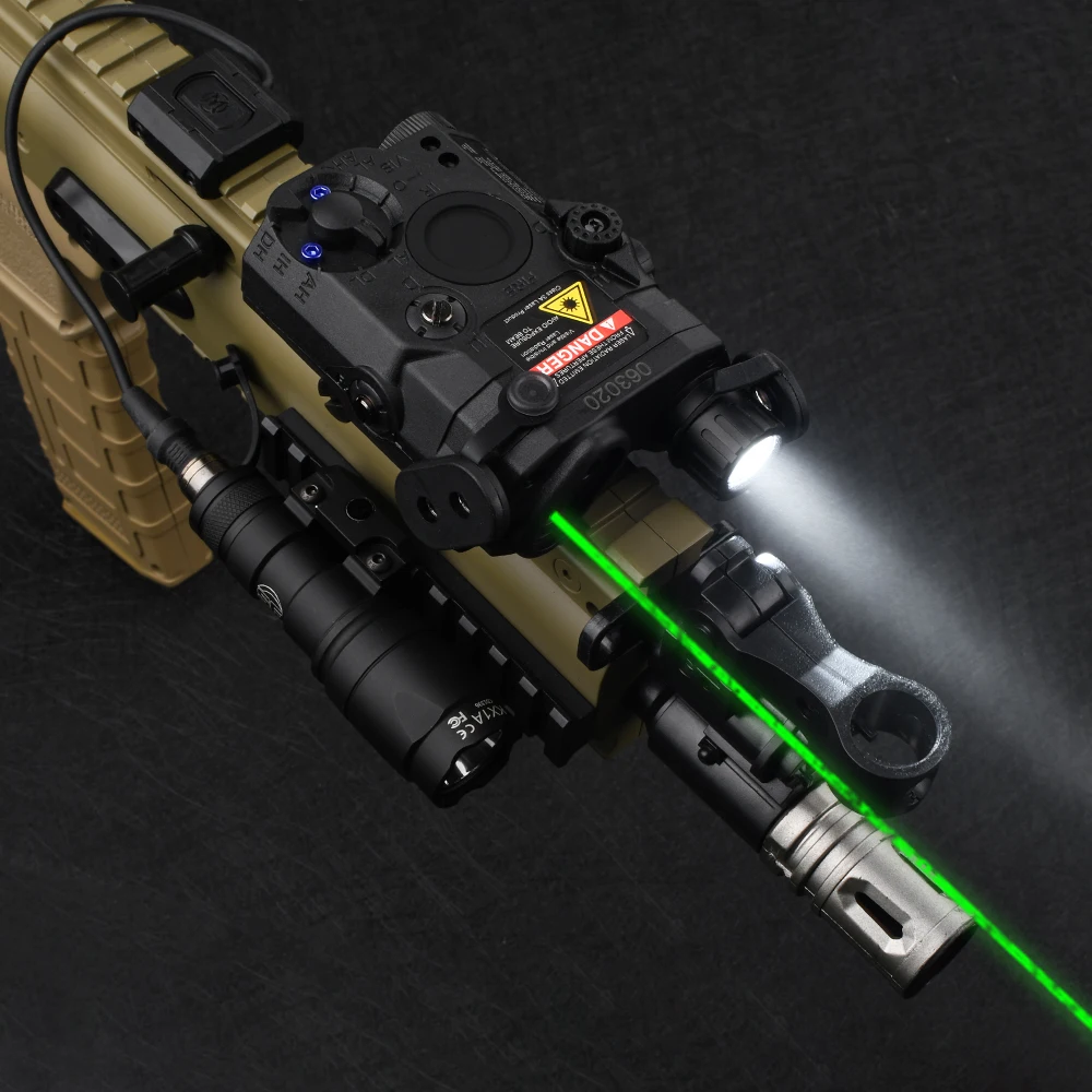 

WADSN Tactical PEQ15 LA5C Red Green Dot Laser Sight For 20mm Picatinny Rail PEQ-15 Flashlight White LED Scout Light Battery Case