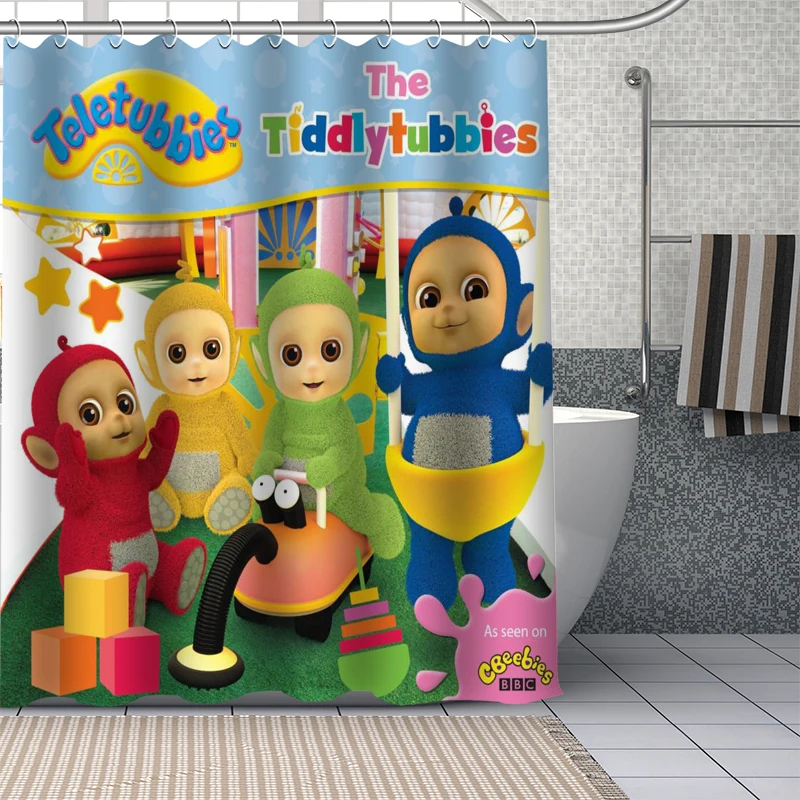 

Custom Teletubbies Shower Curtains DIY Bathroom Curtain Fabric Washable Polyester for Bathtub Art Decor Drop Shipping